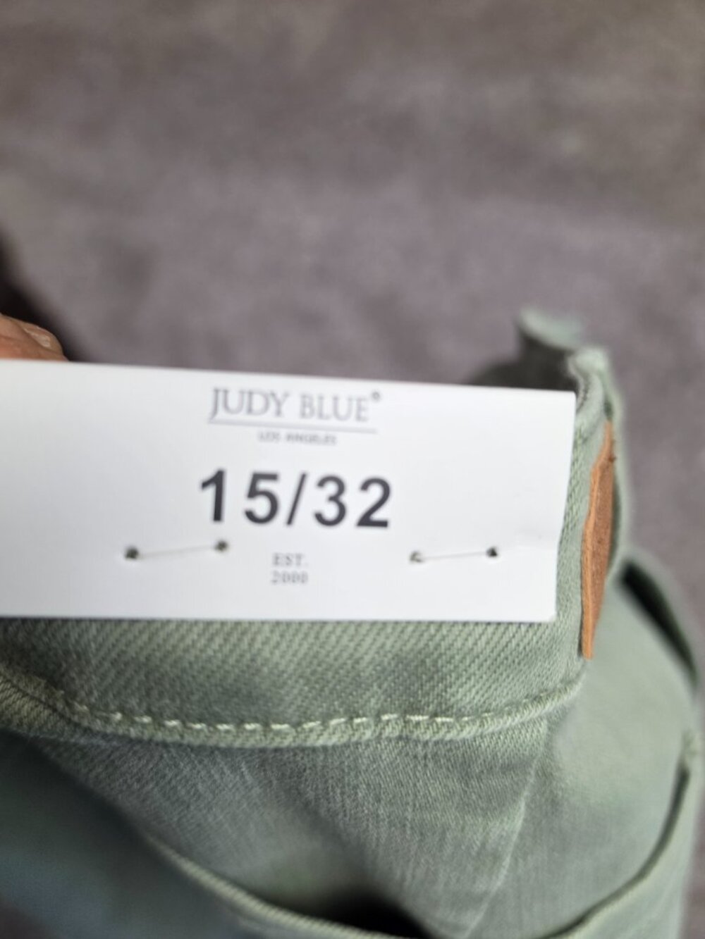 NWT Judy Blue High Waist Wide Leg Jeans Sage Green Size 15/32 Stretch Denim - Picture 5 of 6